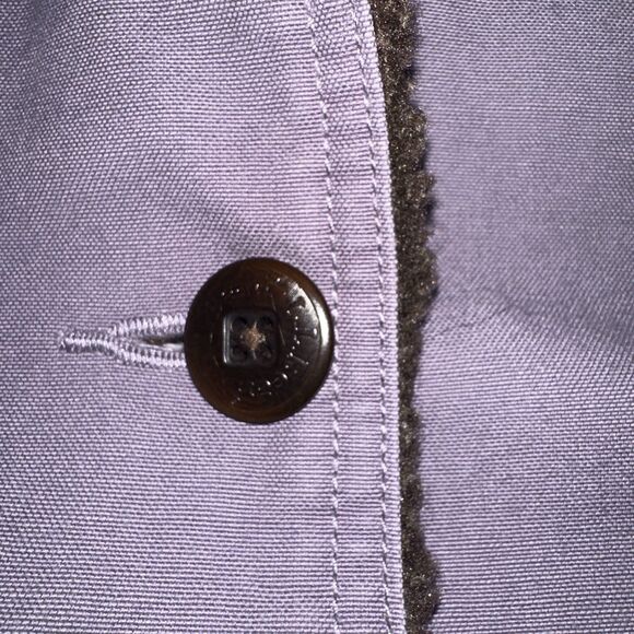 LL Bean Sherpa-Lined Chore Jacket Womens Med Purple Duck Canvas Barn Coat Cotton - Picture 6 of 14